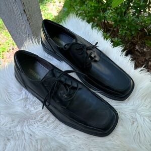 Jarman Mens Black Leather Jarman Dress Shoes